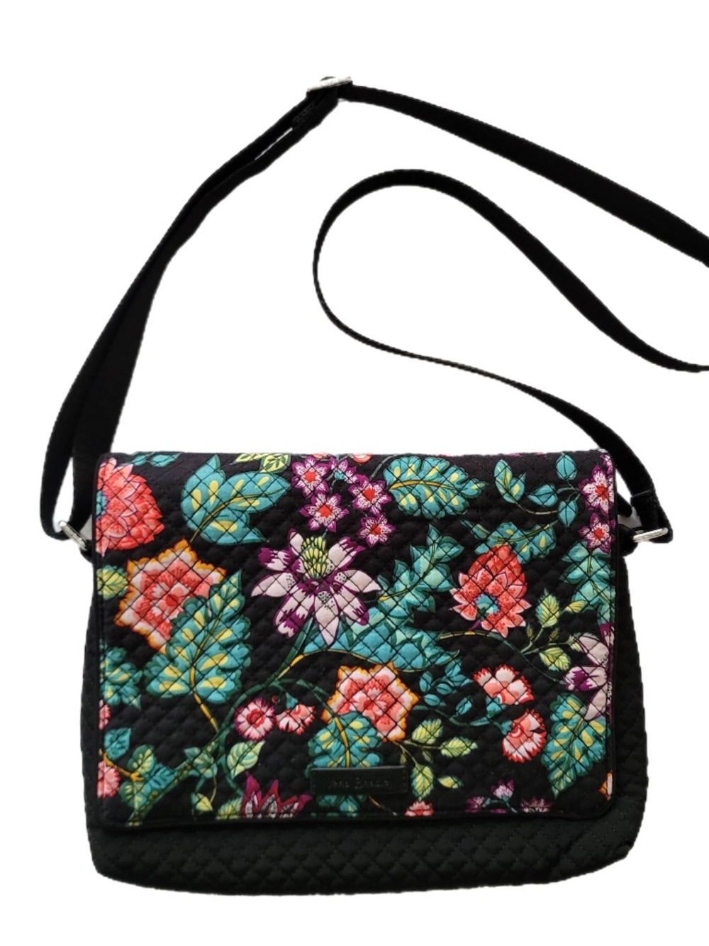 Vera Bradley Turnabout Crossbody Messenger Bag Vines Floral Pattern